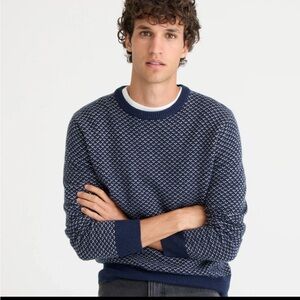 J Crew Rugged Merino birdseye knit sweater (slimmer fit M)